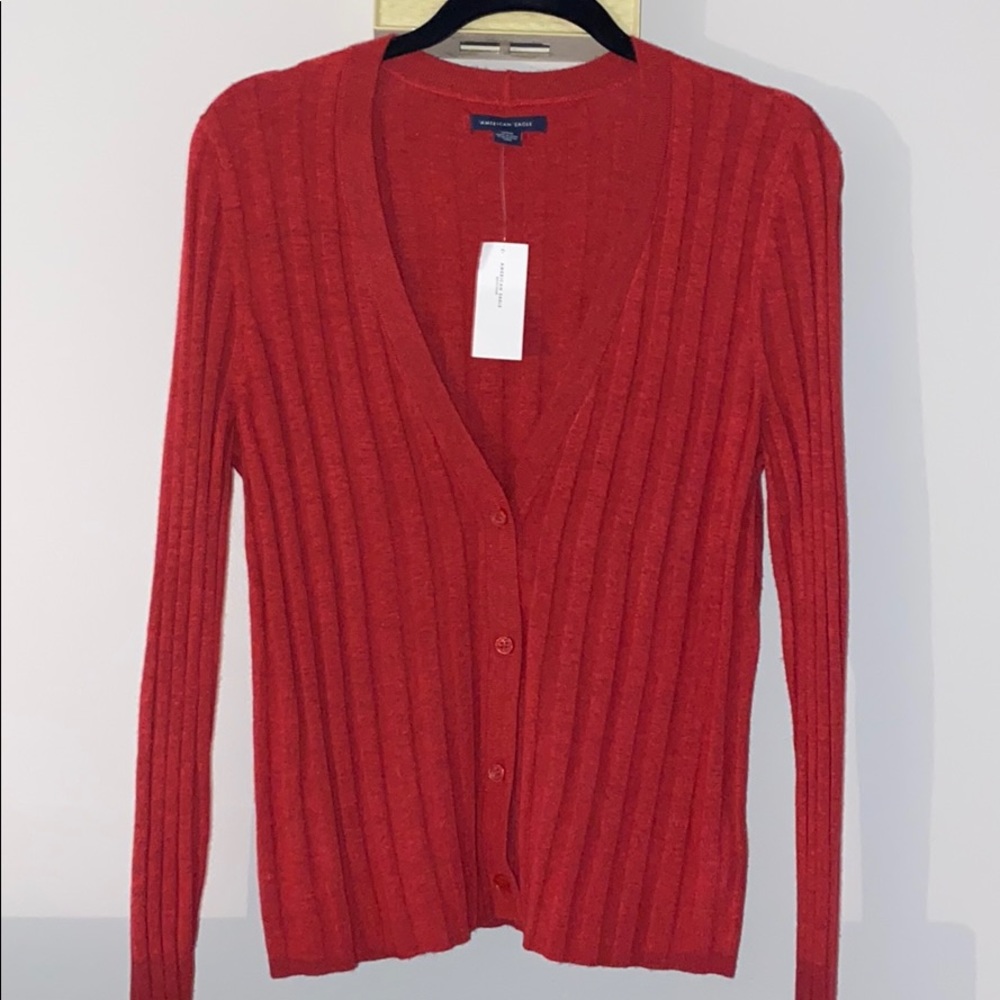 NWT AEO Red Cardigan